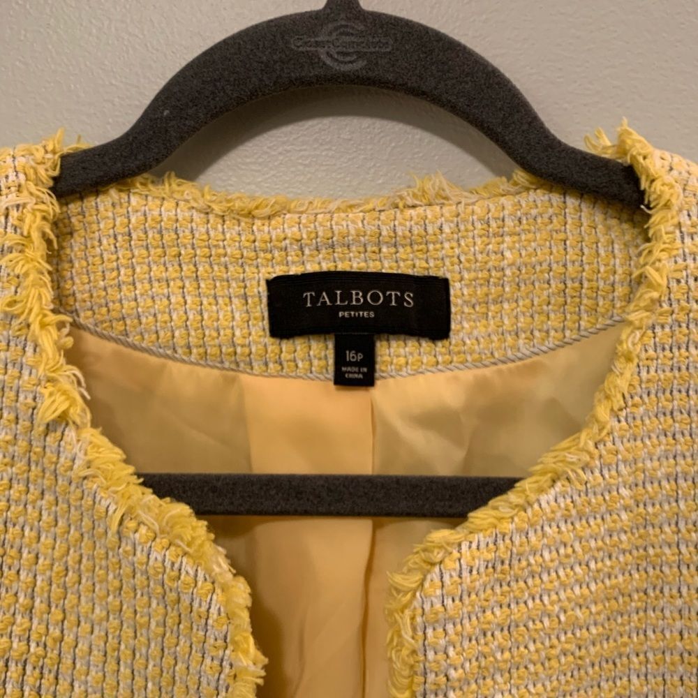 Talbots Fringe Trim Tweed Jacket - Picture 3 of 8